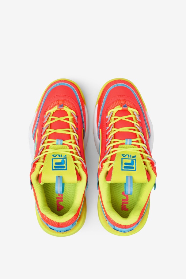 Fiery Coral/Yellow/Bluefish Women\'s Disruptor 2 Exp Fila UK
