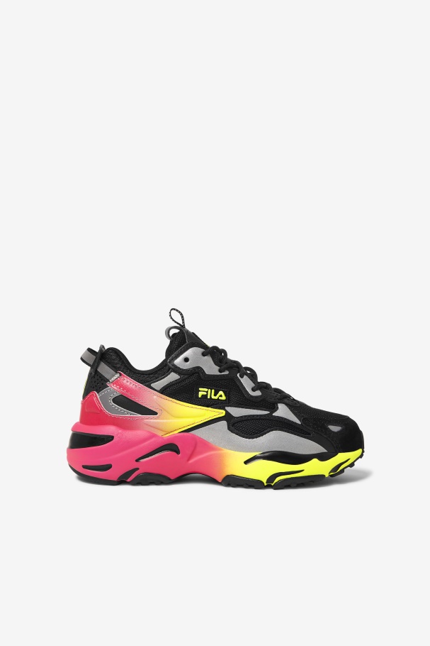 Little Kids' Ray Tracer Apex Black/Yellow/Deep Pink Fila UK