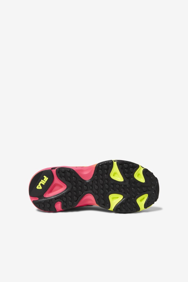 Little Kids\' Ray Tracer Apex Black/Yellow/Deep Pink Fila UK