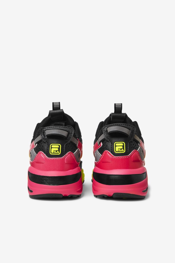 Little Kids\' Ray Tracer Apex Black/Yellow/Deep Pink Fila UK