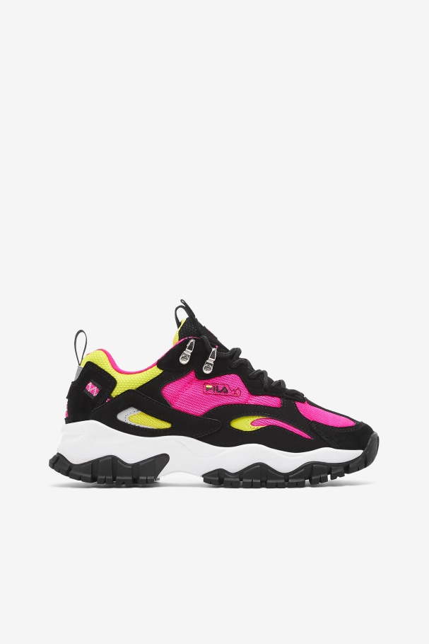 Women's Ray Tracer TR 2 Black/White/Pink Glow Fila UK