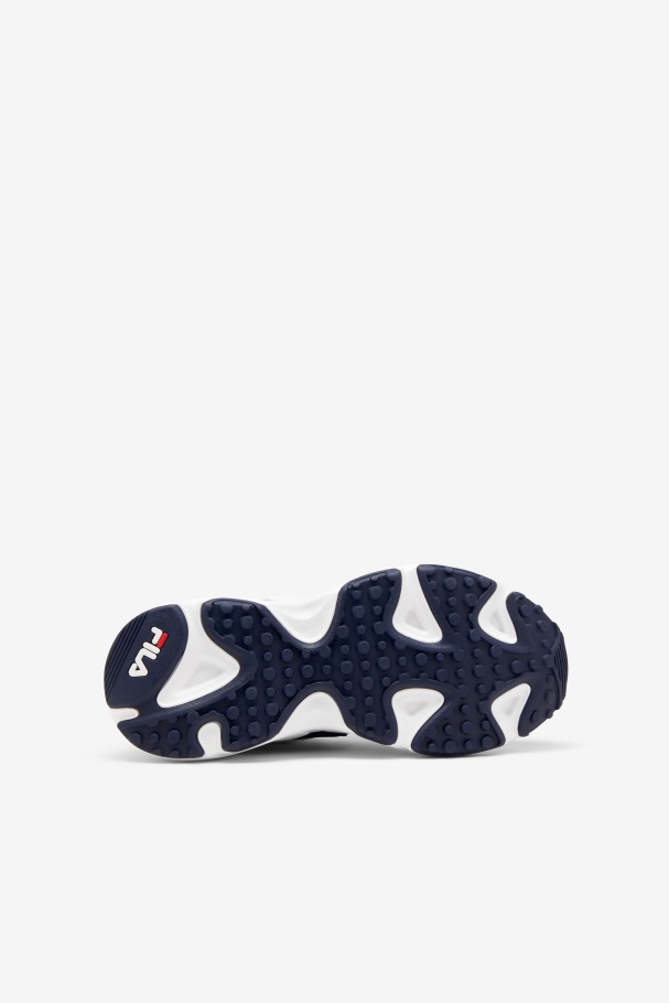 Fila UK White/Navy/Red big kids\' ray tracer