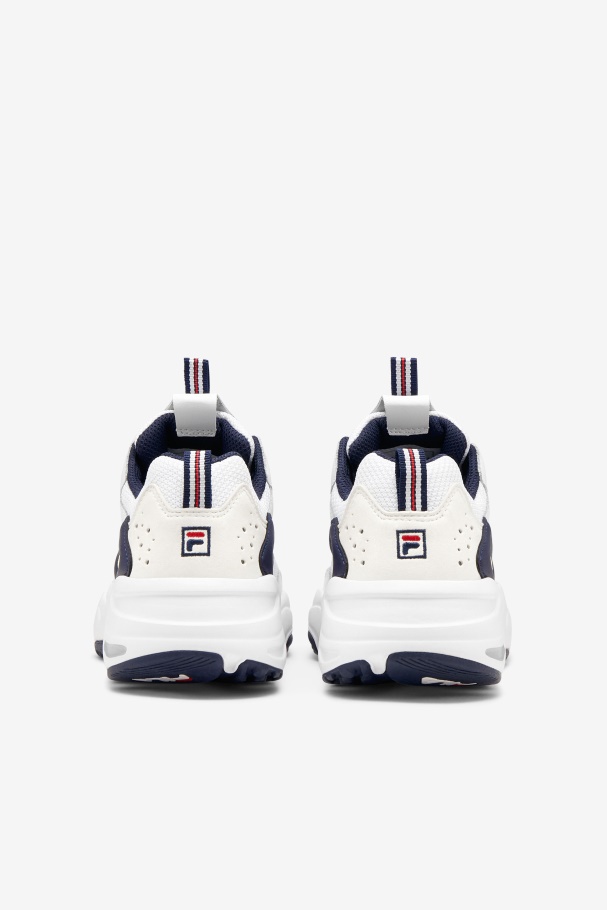 Fila UK White/Navy/Red big kids\' ray tracer