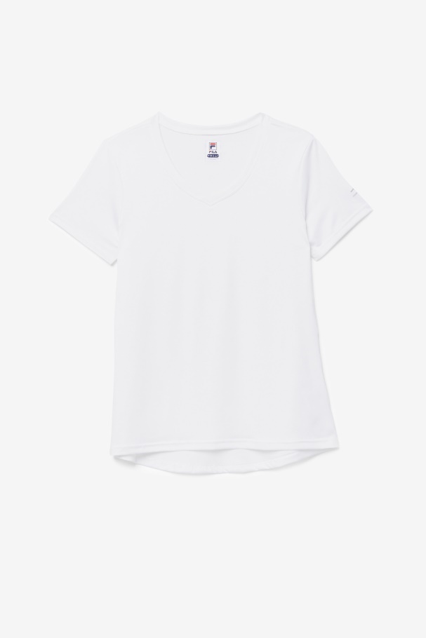 Pickleball Silky V-Neck White Fila UK