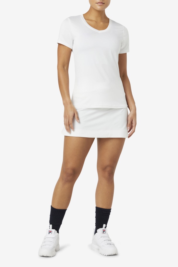 Pickleball Silky V-Neck White Fila UK