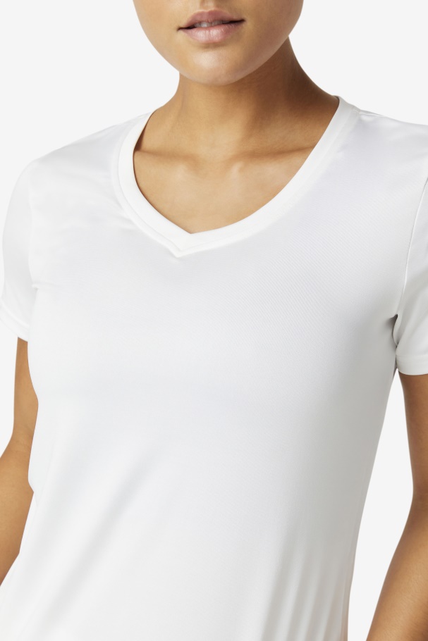 Pickleball Silky V-Neck White Fila UK