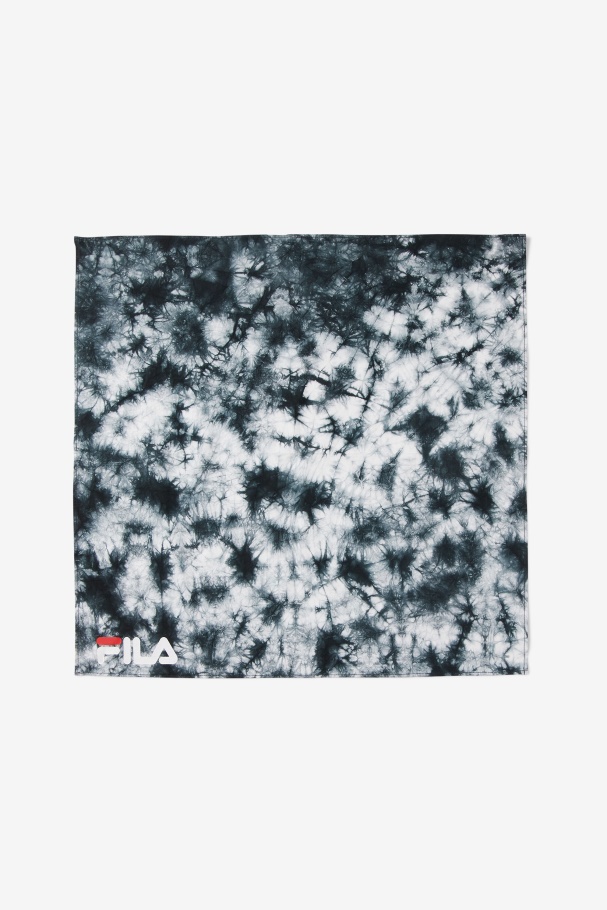 Black/White Black & White Tie Dye Bandana Fila UK