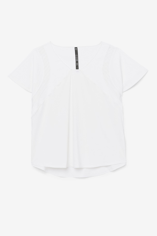Fila UK Uplift Textured Short Sleeve Top White