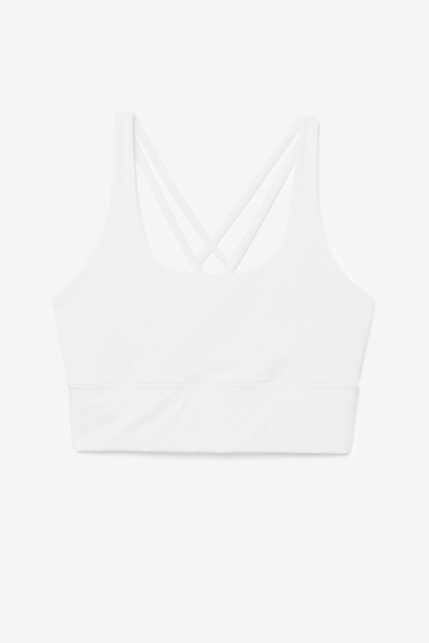 White Uplift Cross Back Bra Top Fila UK