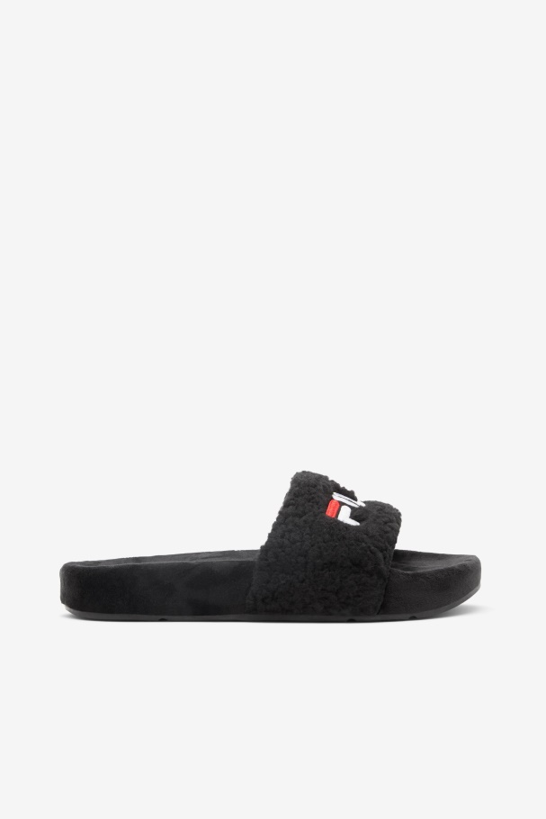 Fila UK Women's Fuzzy Drifter Black/Red/White