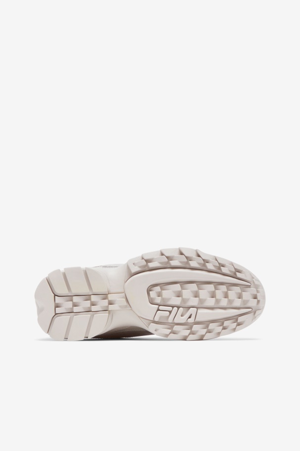 Silver Gray/White Sand Fila UK Women\'s Disruptor 2 Premium