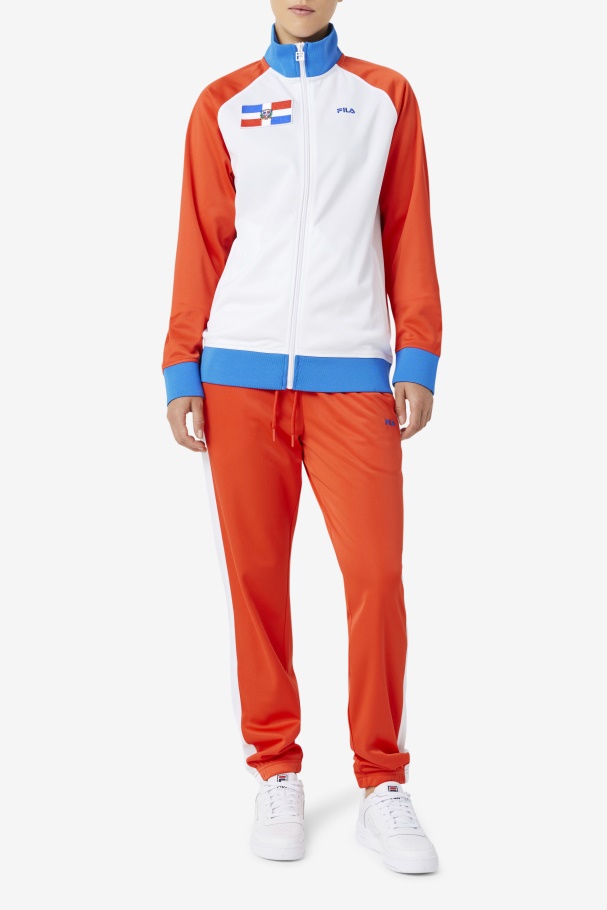 Dominican Republic Pant Fiery Red/White Fila UK