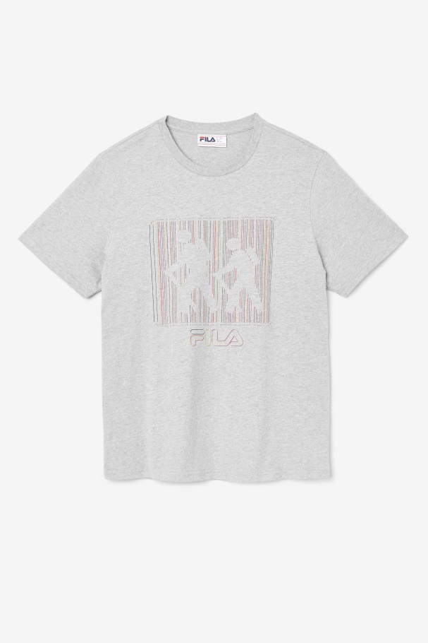 Heather Grey Fila UK Visuri Tee