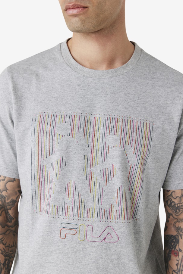 Heather Grey Fila UK Visuri Tee
