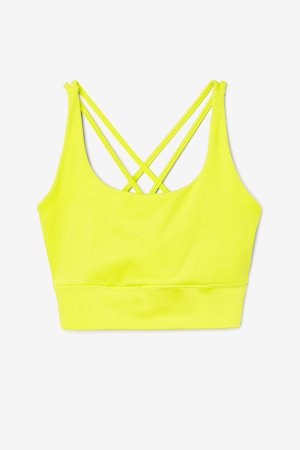 Fila UK Uplift Cross Back Bra Top Sulphur