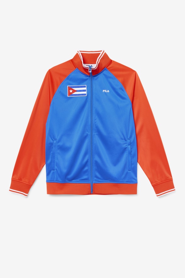Cuba Track Jacket Fila UK Fiery Red/White/Blue