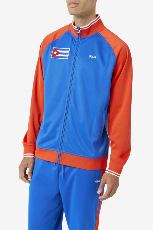 Cuba Track Jacket Fila UK Fiery Red/White/Blue