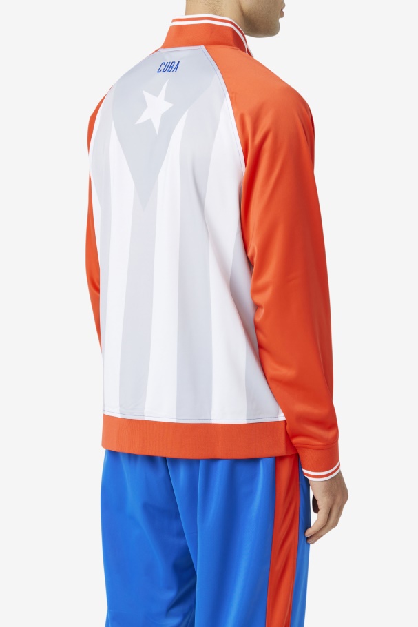 Cuba Track Jacket Fila UK Fiery Red/White/Blue