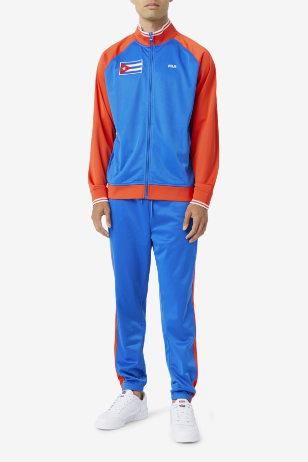 Cuba Track Jacket Fila UK Fiery Red/White/Blue