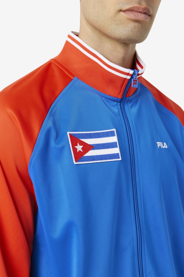 Cuba Track Jacket Fila UK Fiery Red/White/Blue