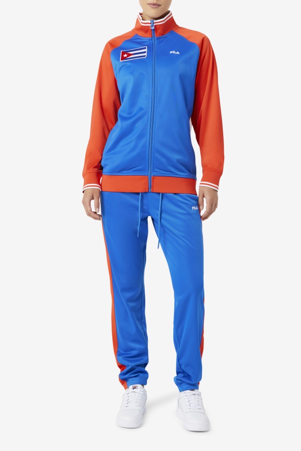 Cuba Track Jacket Fila UK Fiery Red/White/Blue