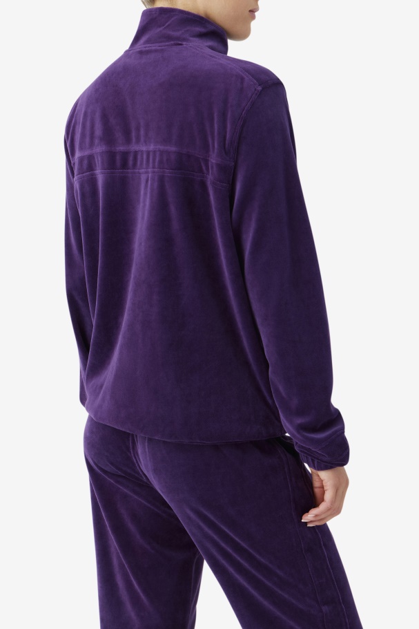 Ravid Velour Jacket Blackberry Cordial Fila UK