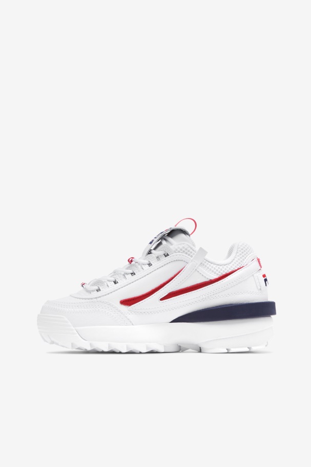 White/Red/Navy Women\'s Disruptor 2 Exp Fila UK
