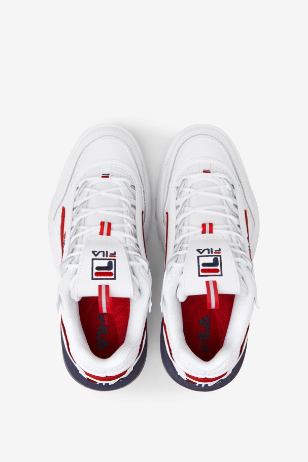 White/Red/Navy Women\'s Disruptor 2 Exp Fila UK