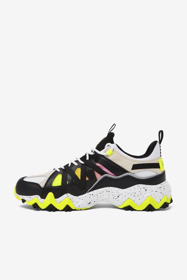 Men\'s Excursion White/Black/Yellow Fila UK