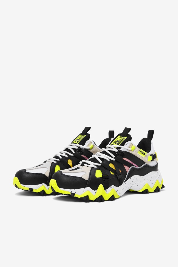 Men\'s Excursion White/Black/Yellow Fila UK