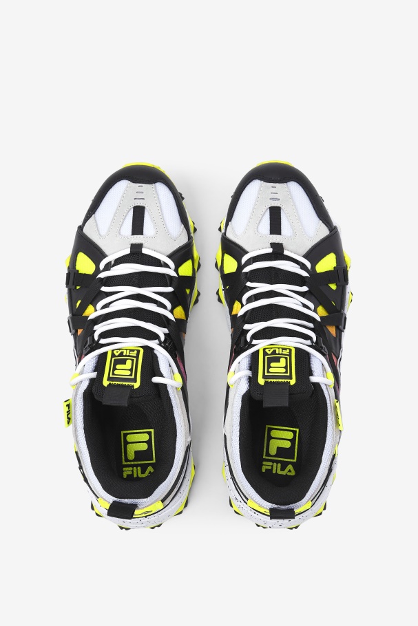 Men\'s Excursion White/Black/Yellow Fila UK