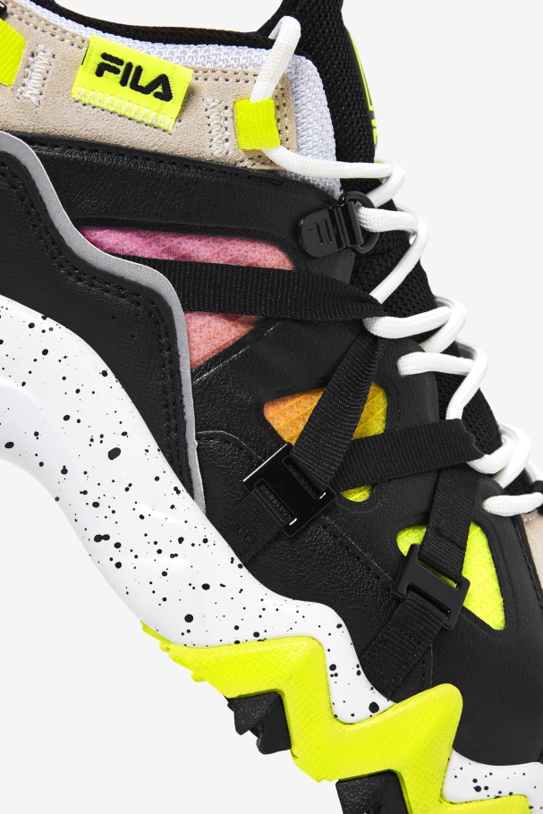 Men\'s Excursion White/Black/Yellow Fila UK