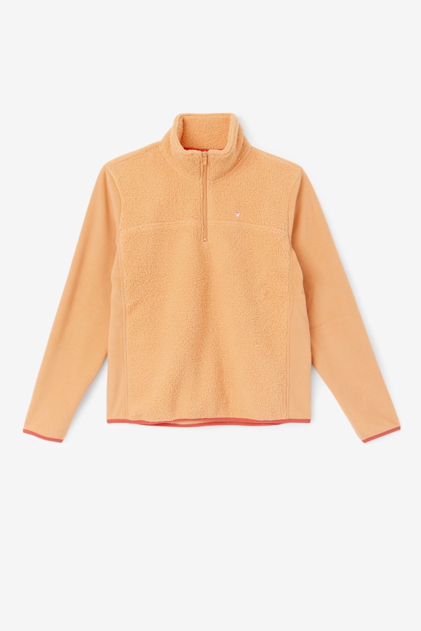 Orange/Cayenne Meadow Quarter Zip Pullover Fila UK