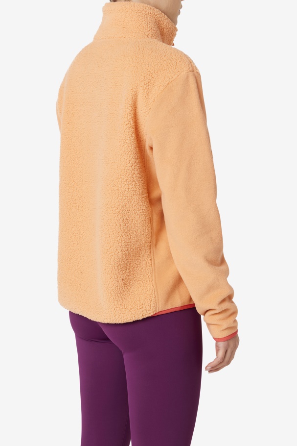 Orange/Cayenne Meadow Quarter Zip Pullover Fila UK
