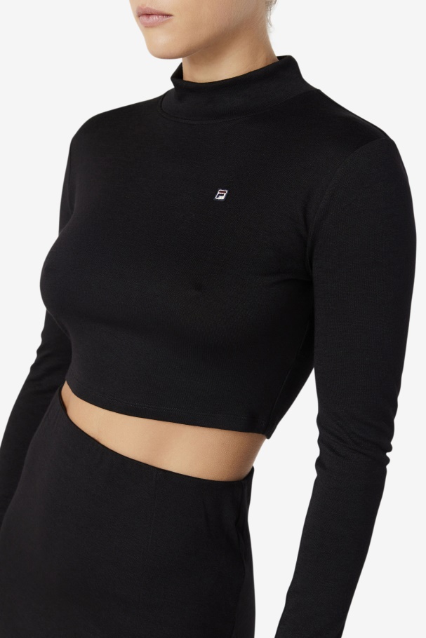 Black Fila UK Luise Turtleneck Top