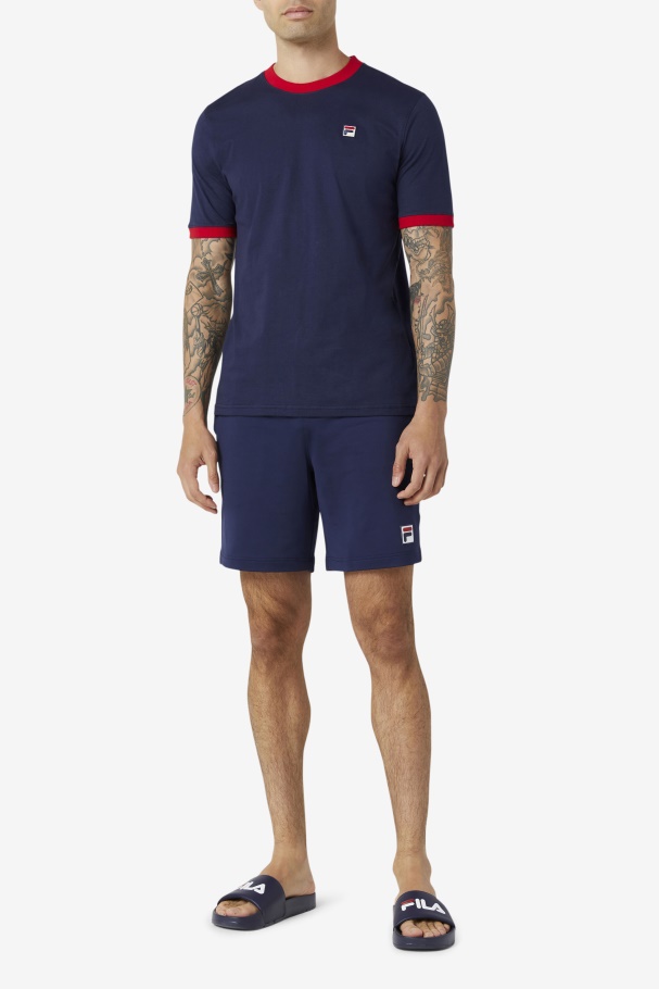 Marconi Ringer Tee Peacoat/Red Fila UK