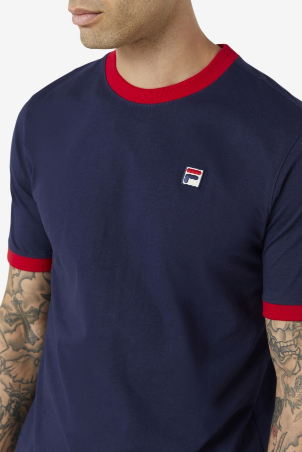 Marconi Ringer Tee Peacoat/Red Fila UK