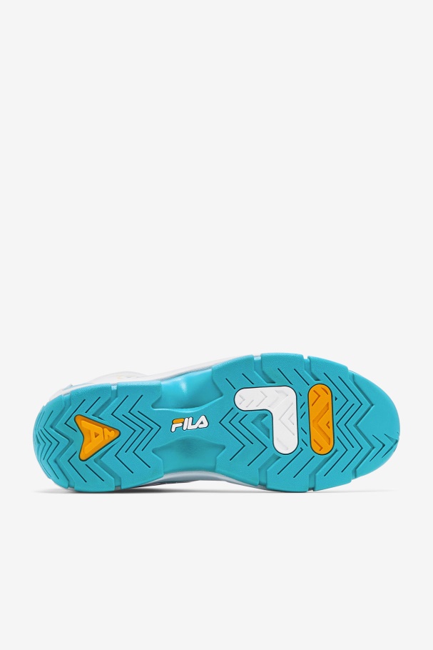 White/Teal/Zinnia Fila UK Men\'s Grant Hill 2 x Semi-Pro