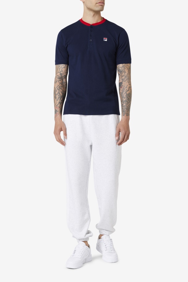 Navy/Red Ralph Henley Fila UK
