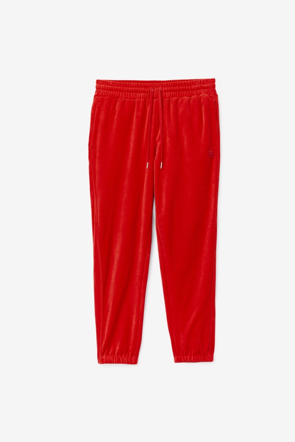 Red Deverall Velour Pant Fila UK