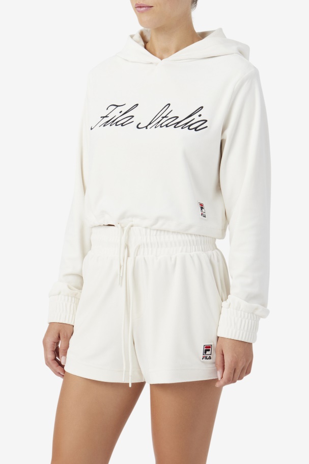 Gardenia/Black Sofia Hoodie Fila UK