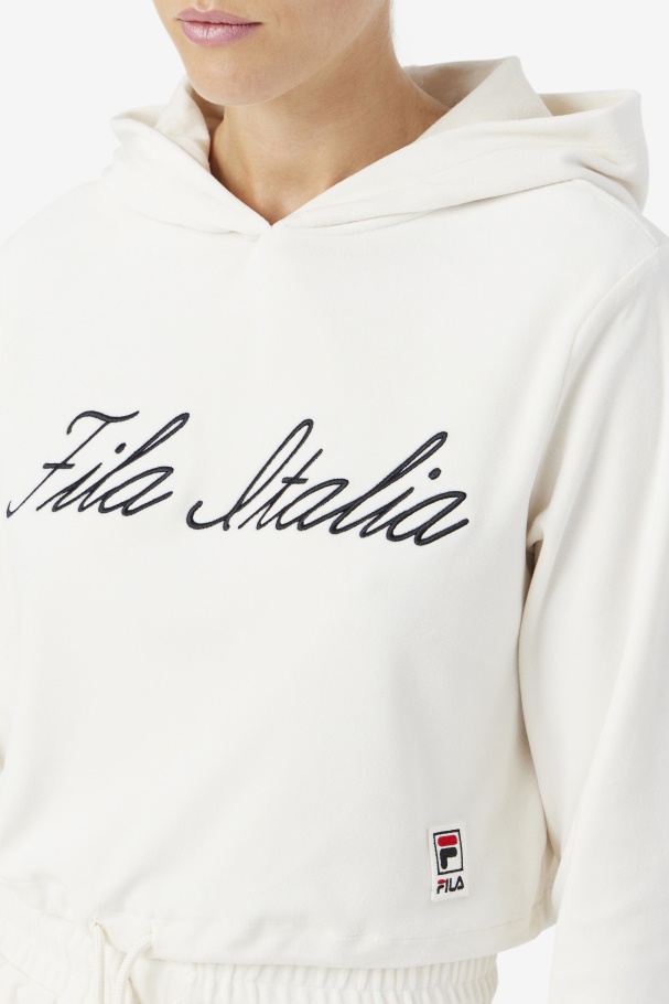 Gardenia/Black Sofia Hoodie Fila UK