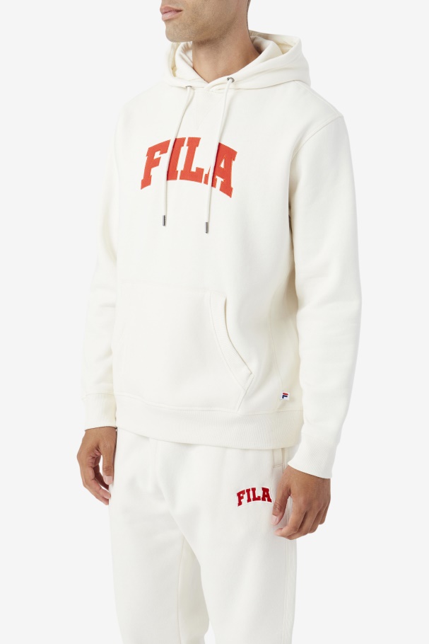 Fila UK Brook Hoodie Gardenia/Fiery Red
