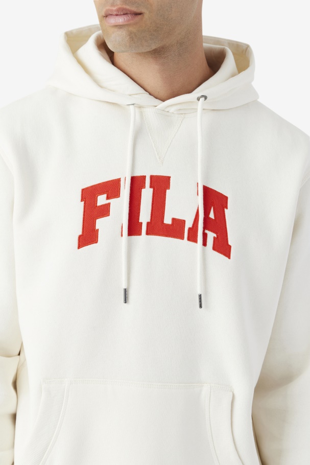 Fila UK Brook Hoodie Gardenia/Fiery Red