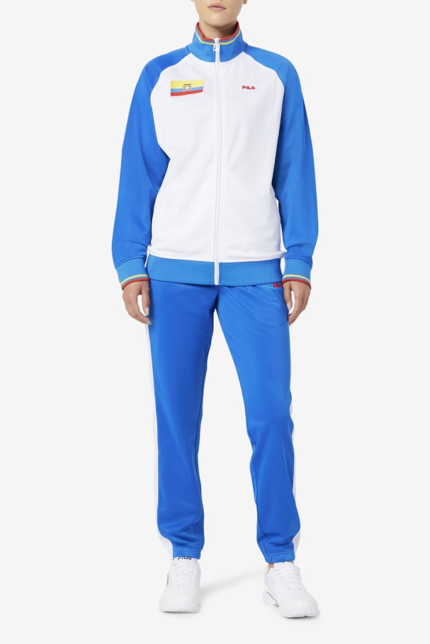Ecuador Track Pant Blue/White/Fiery Red Fila UK
