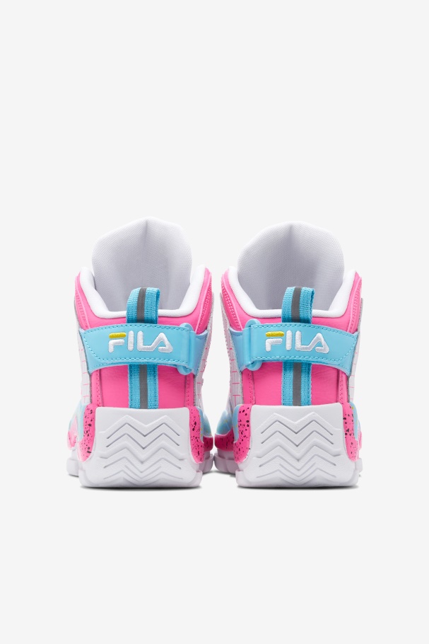 Big Kids\' Grant Hill 2 Fila UK White/Pink/Bluefish
