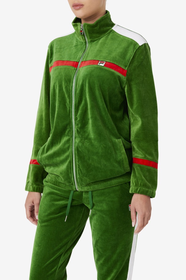 Fila UK Formal Garden/White/Red Ravid Velour Jacket