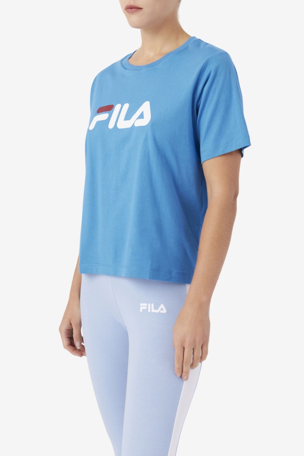 Fila UK Thea Tee Vallarta Blue/White/Rhubarb