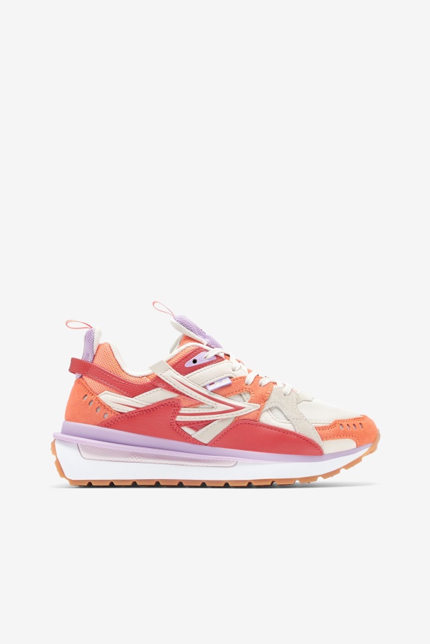 Women's Sandenal Fila UK White/Orange/Cayenne
