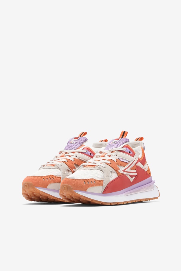 Women\'s Sandenal Fila UK White/Orange/Cayenne